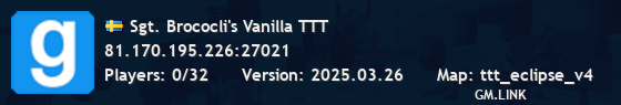 Sgt. Brococli's Vanilla TTT