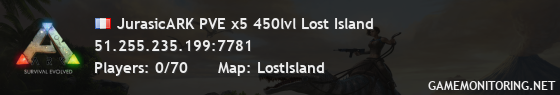 JurasicARK PVE x5 450lvl Lost Island