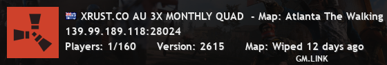 XRUST.CO AU 3X MONTHLY QUAD  - Map: Atlanta The Walking Dead