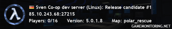 Sven Co-op dev server (Linux): Release candidate #1