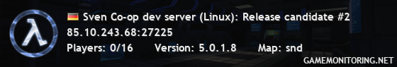 Sven Co-op dev server (Linux): Release candidate #2