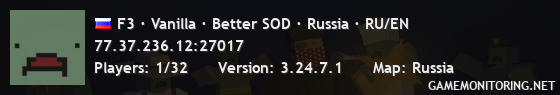 F3 · Vanilla · Better SOD · Russia · RU/EN