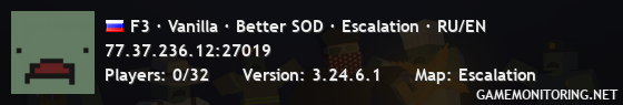 F3 · Vanilla · Better SOD · Escalation · RU/EN
