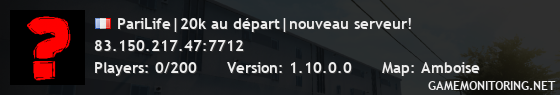 PariLife|20k au départ|nouveau serveur!