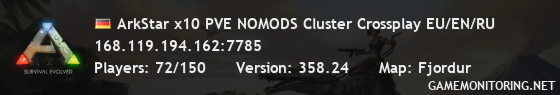 ArkStar x10 PVE NOMODS Cluster Crossplay EU/EN/RU