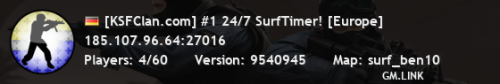[KSFClan.com] #1 24/7 SurfTimer! [Europe]