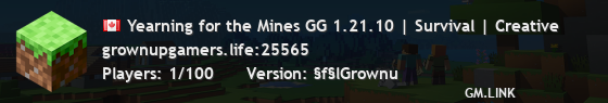 Yearning for the Mines GG 1.21.10 | Survival | Creative