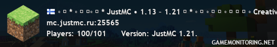 ◦ ₊ * ◦ ⁺ ₊◦ ₊ * JustMC • 1.13 – 1.21 ₊ * ◦ ⁺ ◦ ⋆ ₊ ◦ ⁺ ◇ ₊ ◦ Creative+ • SkyWars • Создай свою игру! ₊ ◦ ₊