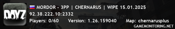 MORDOR - 3PP | CHERNARUS | WIPE 15.01.2025