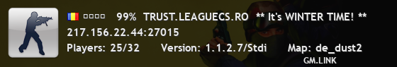 ████   99%  TRUST.LEAGUECS.RO  ** It's WINTER TIME! **
