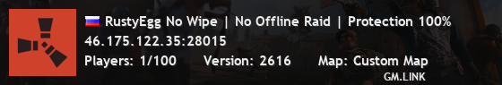 RustyEgg No Wipe | No Offline Raid | Protection 100%