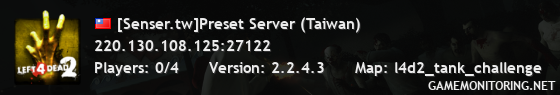 [Senser.tw]Preset Server (Taiwan)