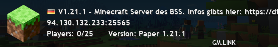 V1.21.1 - Minecraft Server des BSS. Infos gibts hier: https://discord.gg/NCq3YFY