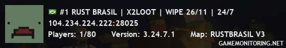 #1 RUST BRASIL | X2LOOT | WIPE 26/11 | 24/7