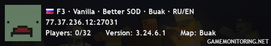 F3 · Vanilla · Better SOD · Buak · RU/EN