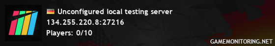 Unconfigured local testing server