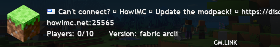Can't connect? ❖ HowlMC ❖ Update the modpack! ❖ https://discord.gg/rWcUebV ❖