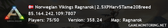 Norwegian Vikings Ragnarok|2.5XPHarv5Tame20Breed