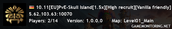 10.11[EU]PvE-Skull Island[1.5x][High recruit][Vanilla friendly]