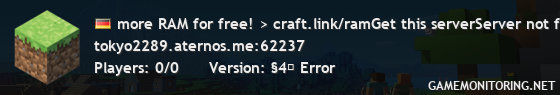 more RAM for free! > craft.link/ramGet this serverServer not found.