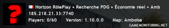 Horizon RôlePlay • Recherche PDG • Économie réel • Amb