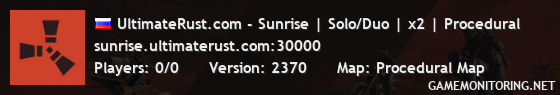 UltimateRust.com - Sunrise | Solo/Duo | x2 | Procedural