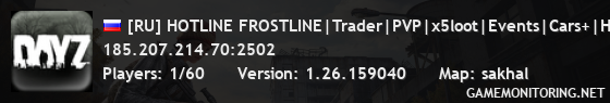 [RU] HOTLINE FROSTLINE|Trader|PVP|x5loot|Events|Cars+|Helis+