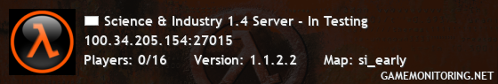 Science & Industry 1.4 Server - In Testing