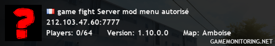 game fight Server mod menu autorisé
