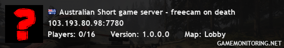 Australian Short game server - freecam on death