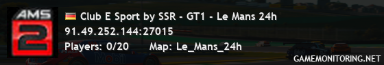 Club E Sport by SSR - GT1 - Le Mans 24h