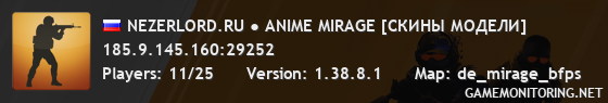 NEZERLORD.RU ● ANIME MIRAGE [СКИНЫ МОДЕЛИ]