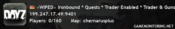 =WIPED= Ironbound * Quests * Trader Enabled * Trader & Guns #5