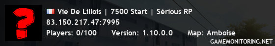 Vie De Lillois | 7500 Start | Sérious RP