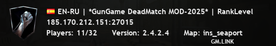 EN-RU | *GunGame DeadMatch MOD-2025* | RankLevel