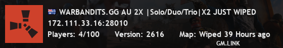 WARBANDITS.GG AU 2X |Solo/Duo/Trio|X2 JUST WIPED
