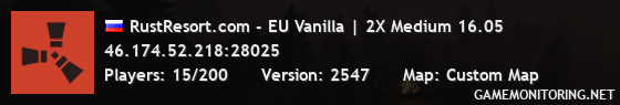 RustResort.com - EU Vanilla | 2X Medium 2.05