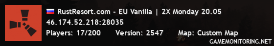 RustResort.com - EU Vanilla | 2X Monday 29.04