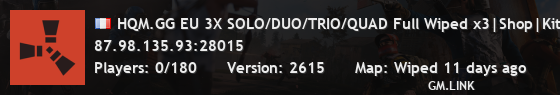 HQM.GG EU 3X SOLO/DUO/TRIO/QUAD Full Wiped x3|Shop|Kits|TP|Home