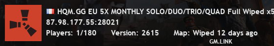 HQM.GG EU 5X MONTHLY SOLO/DUO/TRIO/QUAD Full Wiped x5|Long|Shop