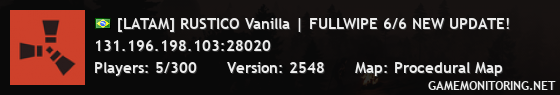[LATAM] RUSTICO Vanilla | FULLWIPE 9/5 NEW UPDATE!