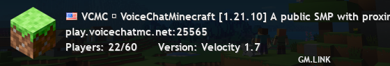 VCMC ┃ VoiceChatMinecraft [1.21.10] A public SMP with proximity voice chat!
