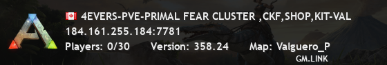 4EVERS-PVE-PRIMAL FEAR CLUSTER ,CKF,SHOP,KIT-VAL