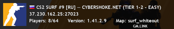 CS2 SURF #9 [RU] — CYBERSHOKE.NET (TIER 1-2 - EASY)