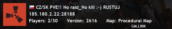 CZ/SK PVE!! No raid_No kill :-) RUSTUJ