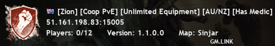 [Zion] [Coop PvE] [Unlimited Equipment] [AU/NZ] [Has Medic]