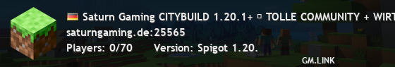 Saturn Gaming CITYBUILD 1.20.1+ ✦ TOLLE COMMUNITY + WIRTSCHAFT ✦