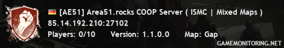 [AE51] Area51.rocks COOP Server ( ISMC | Mixed Maps )