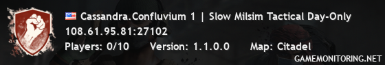 Cassandra.Confluvium 1 | Slow Milsim Tactical Day-Only