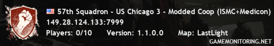 57th Squadron - US Chicago 3 - Modded Coop (ISMC+Medicon) (+XP)
